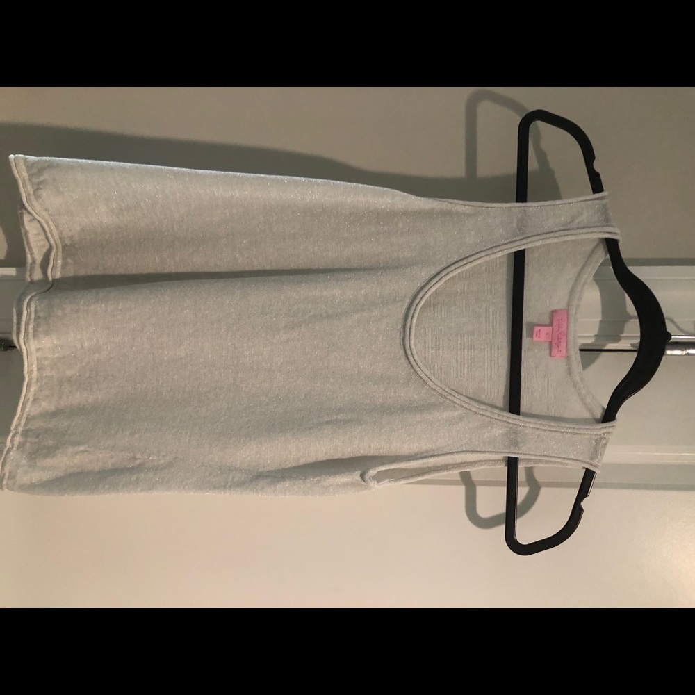 Lilly Pulitzer Silver sparkle tank top Size S